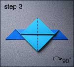 origami bluebird step 3