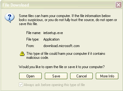 Screen capture for downloading file