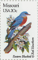 1982 Missouri State bird stamp, EABL, U.S.