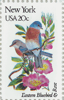 EABL, 1982 NY state bird stamp 20 cents