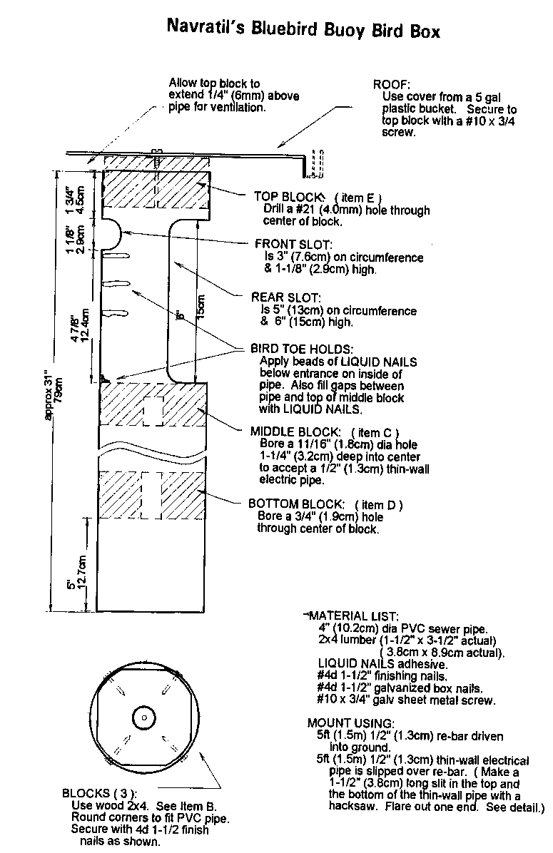 Navratil Bluebird Buoy Box